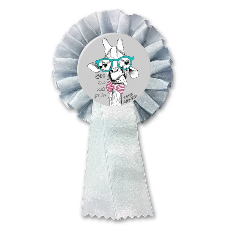 przypinka kotylion Matura żyrafa hipster get on my level