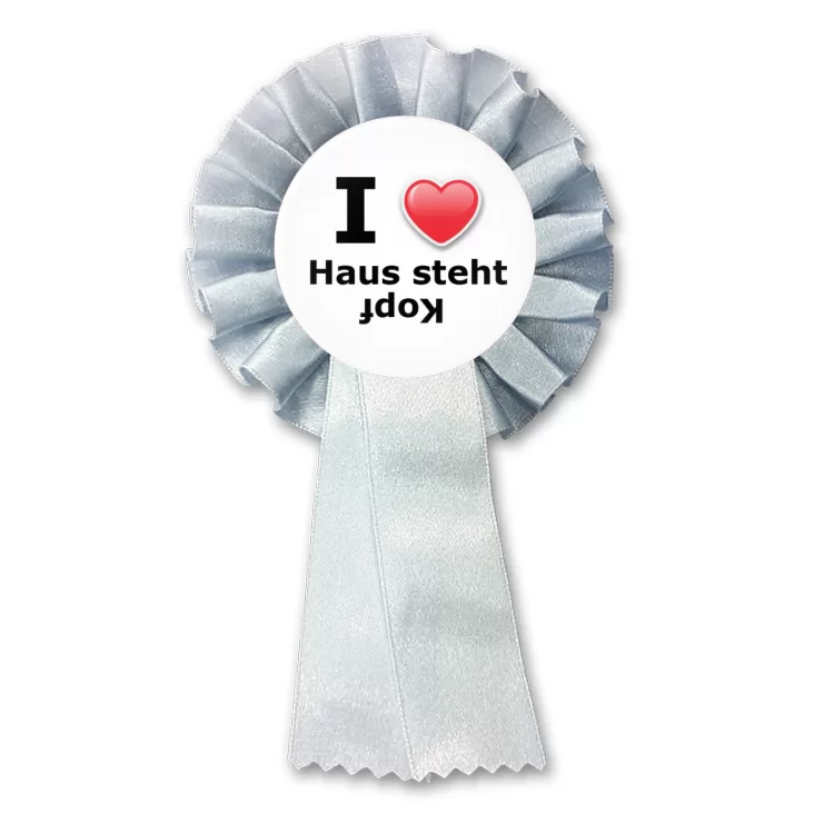 przypinka kotylion I love Haus Steht Kopf