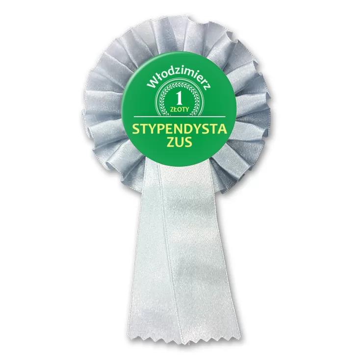 przypinka kotylion Złoty stypendysta ZUS