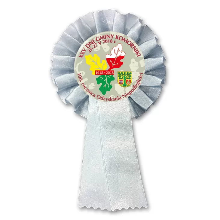 przypinka kotylion XXV Dni Gminy Komorniki
