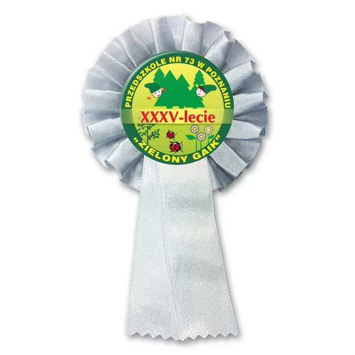 przypinka kotylion XXXV-lecie Przedszkola nr 73 w Poznaniu
