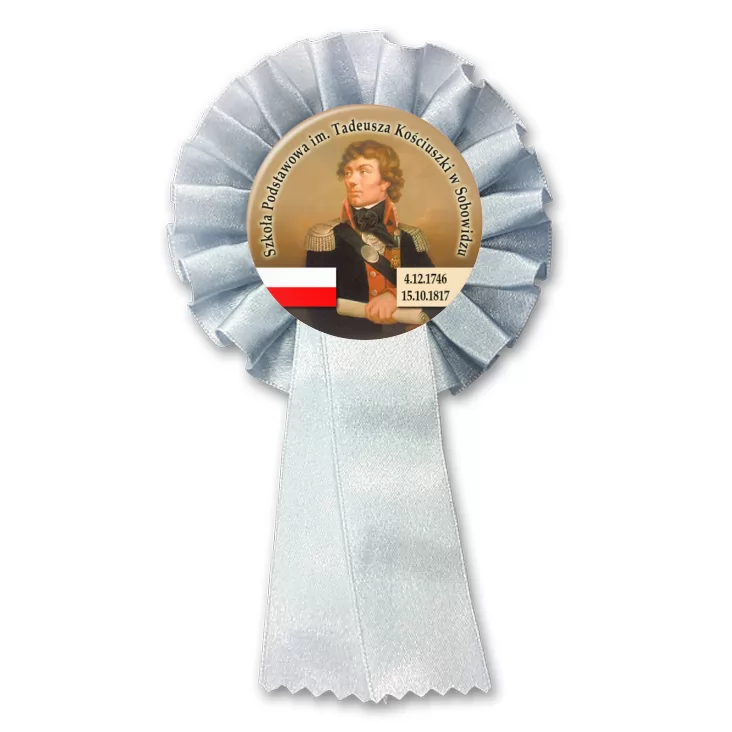 przypinka kotylion SP im. T. Kościuszki w Sobowidzu
