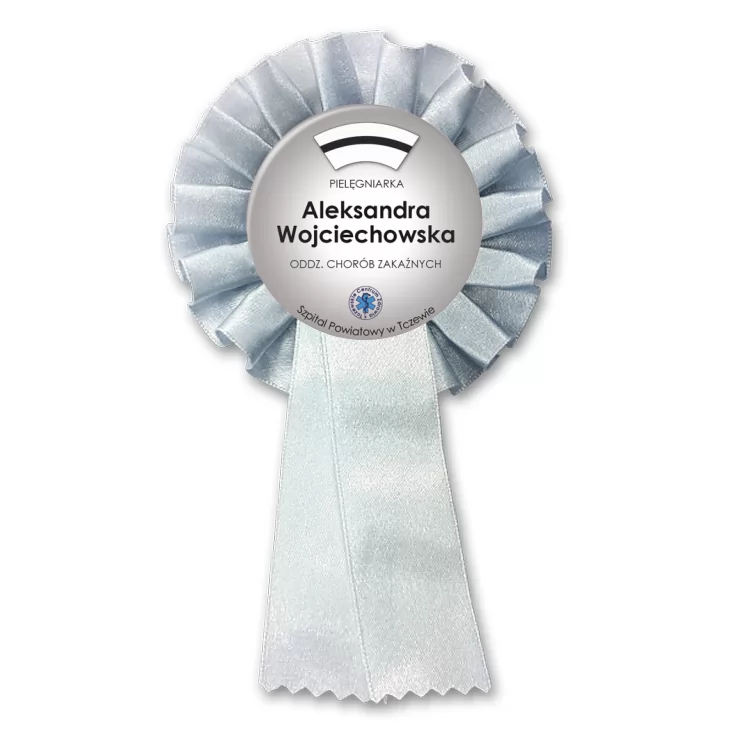 przypinka kotylion Szpital Powiatowy w Tczewie - pielęgniarka