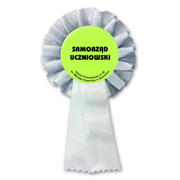 przypinka kotylion Samorząd uczniowski SP 20 w Sosnowcu