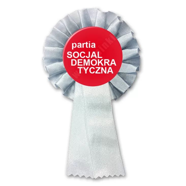 przypinka kotylion Partia socjaldemokratyczna