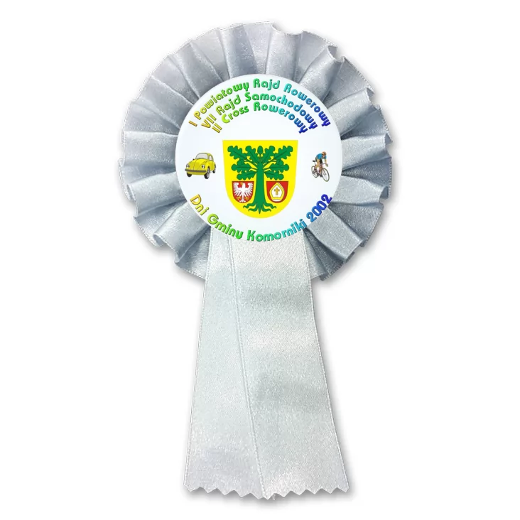 przypinka kotylion Dni Gminy Komorniki 2002