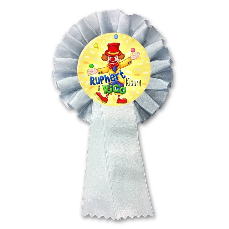 przypinka kotylion Ruphert i Rico Klauni