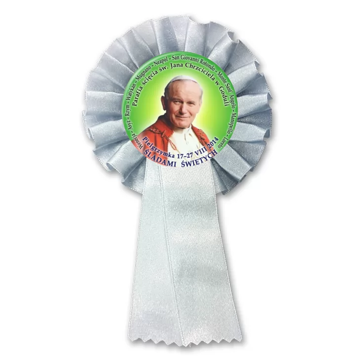 przypinka kotylion Śladami Świętych 2014