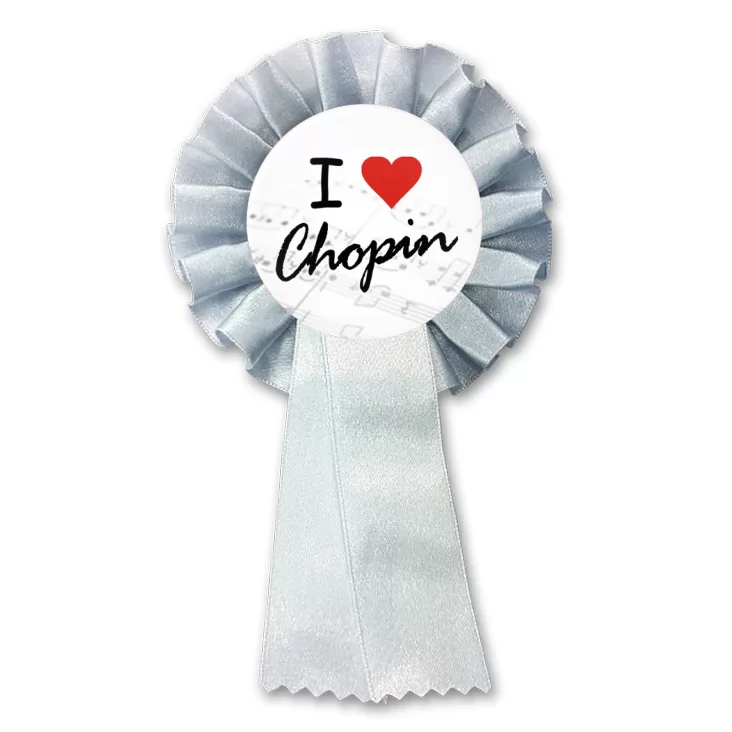 przypinka kotylion I love Chopin
