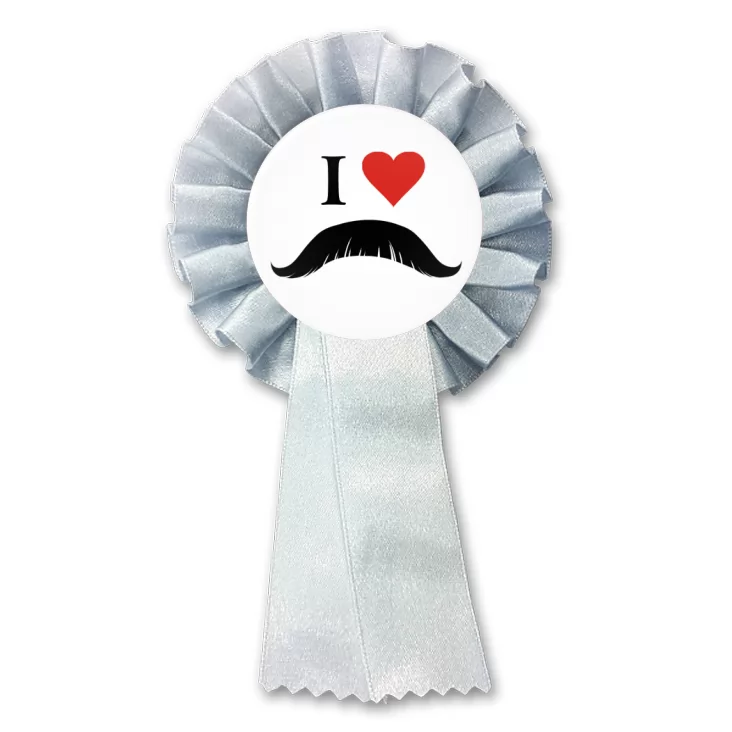 przypinka kotylion I love moustache