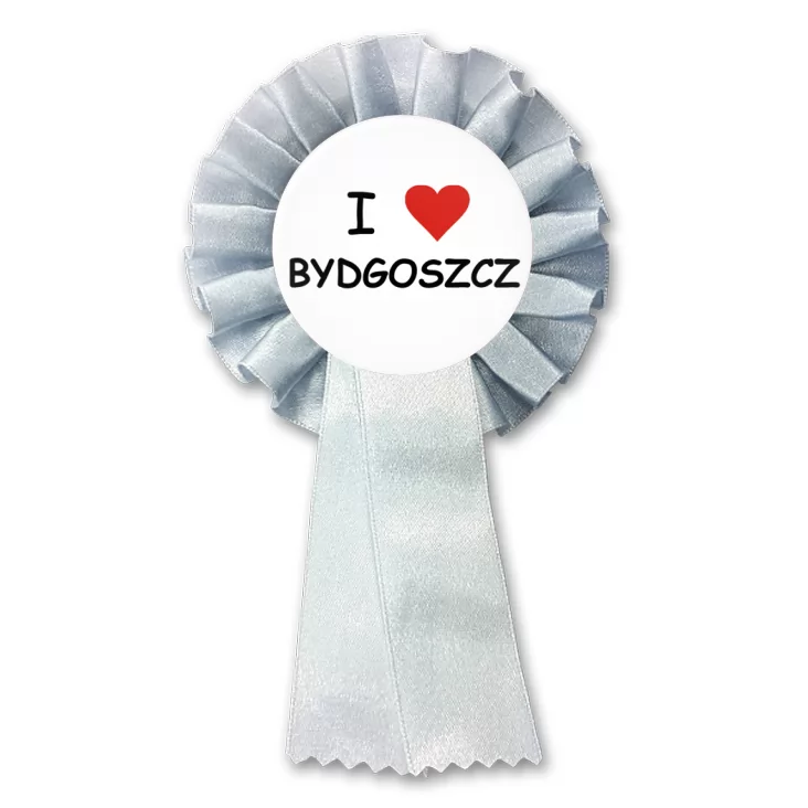 przypinka kotylion I love Bydgoszcz