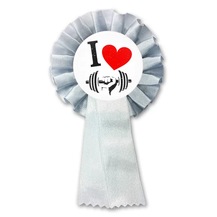 przypinka kotylion I love gym