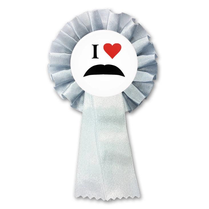 przypinka kotylion I love moustache