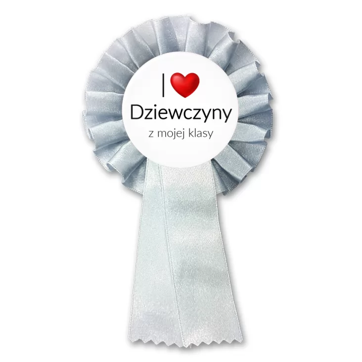 przypinka kotylion I love dziewczyny Dzień Chłopaka