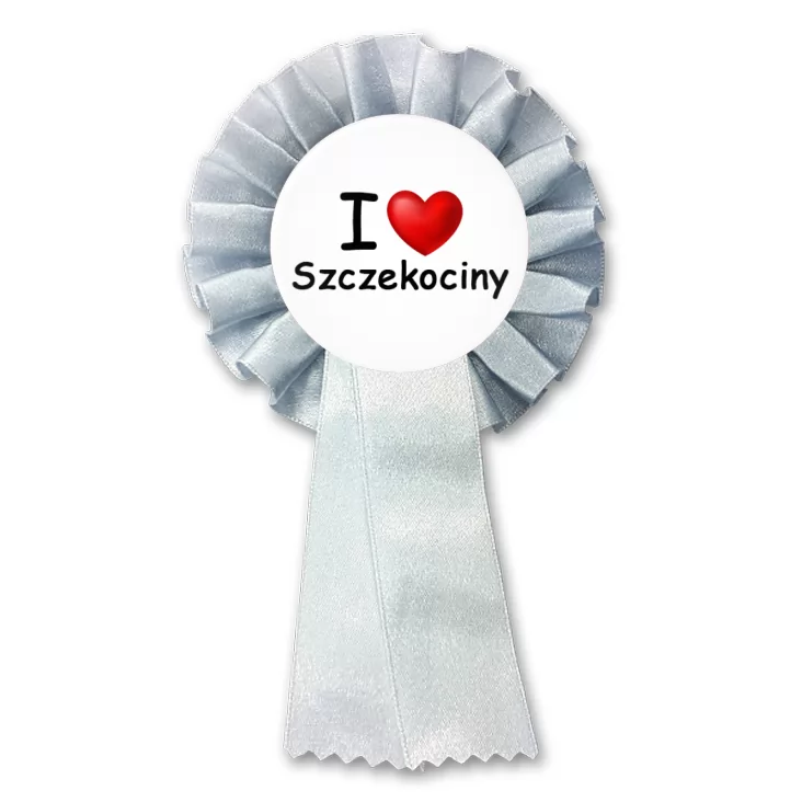 przypinka kotylion I love Szczekociny