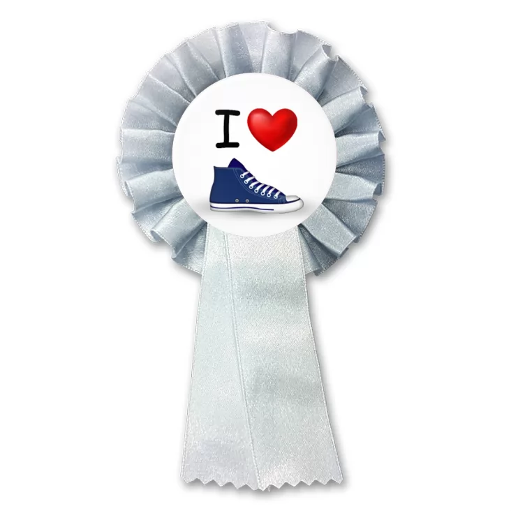 przypinka kotylion I love trampki