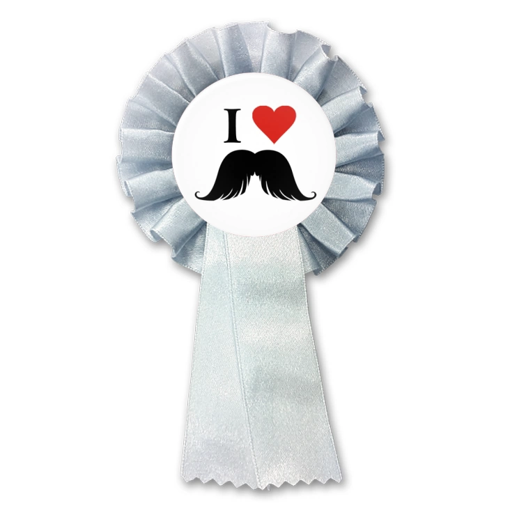 przypinka kotylion I love moustache