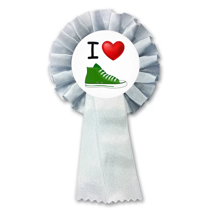 przypinka kotylion I love trampki