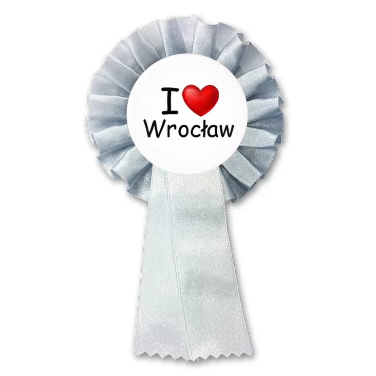 przypinka kotylion I love Wrocław