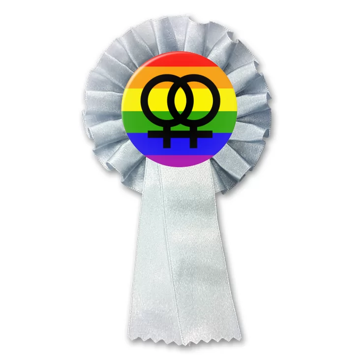 przypinka kotylion Para kobiet - symbole