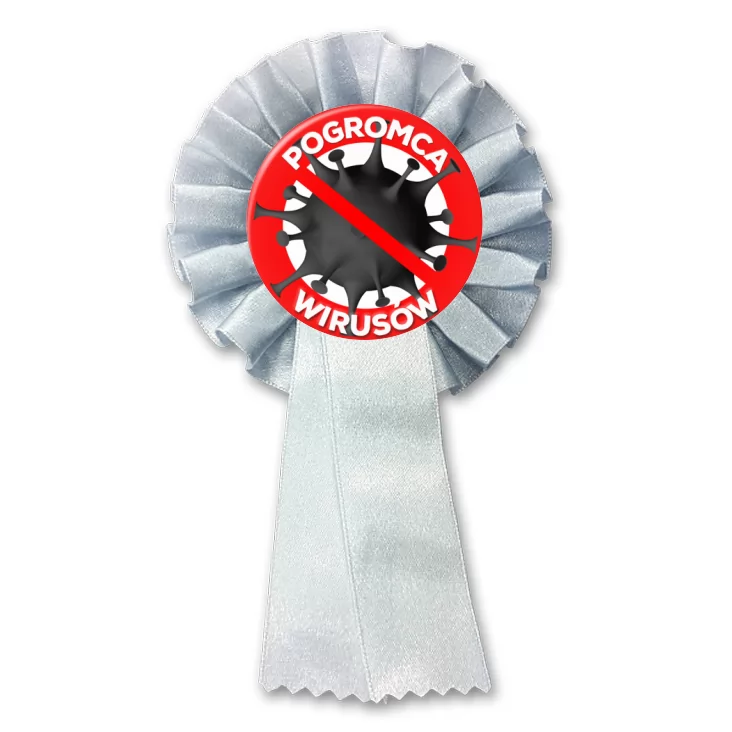 przypinka kotylion Pogromca wirusów