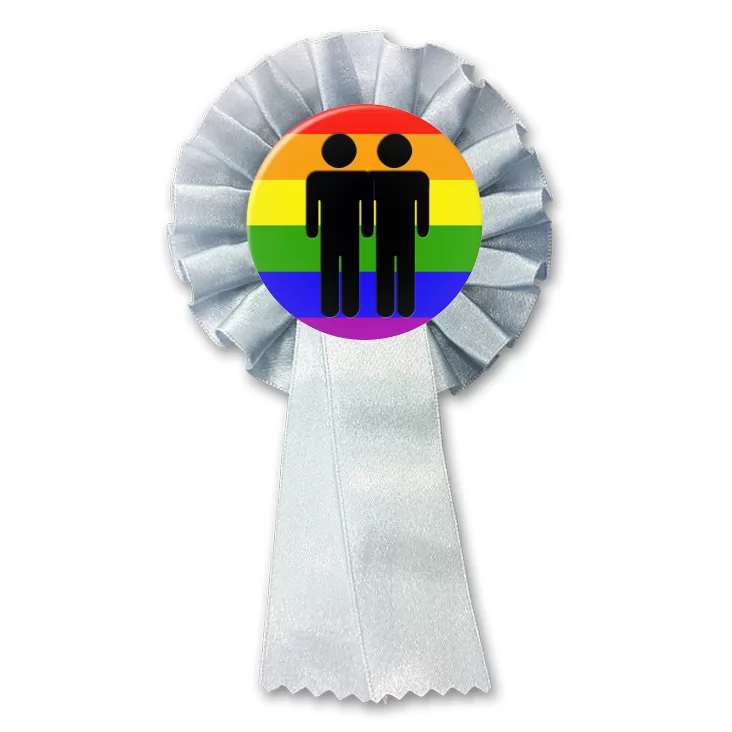 przypinka kotylion Para mężczyzn