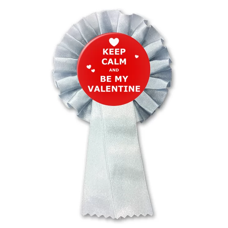 przypinka kotylion Keep calm and be my Valentine