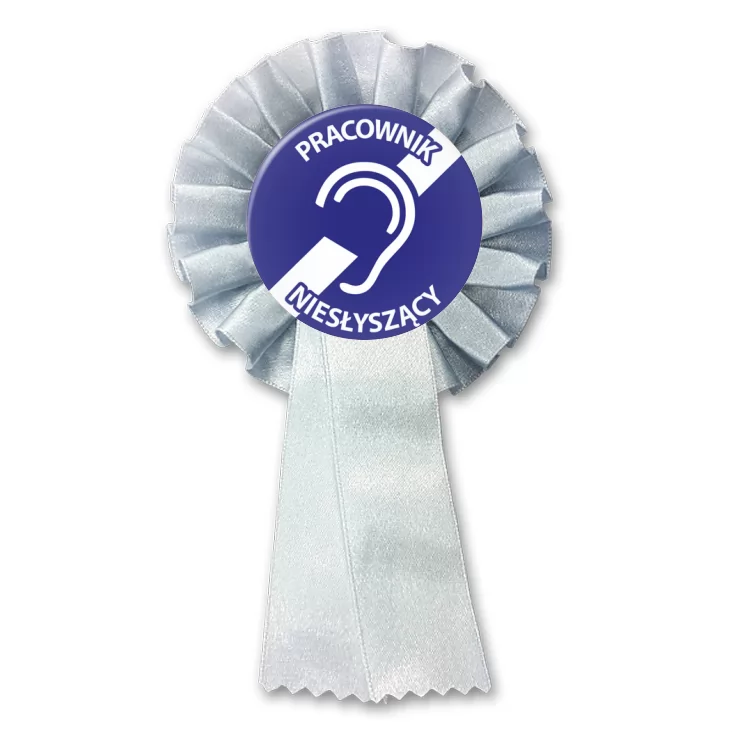 przypinka kotylion Pracownik niesłyszący ucho