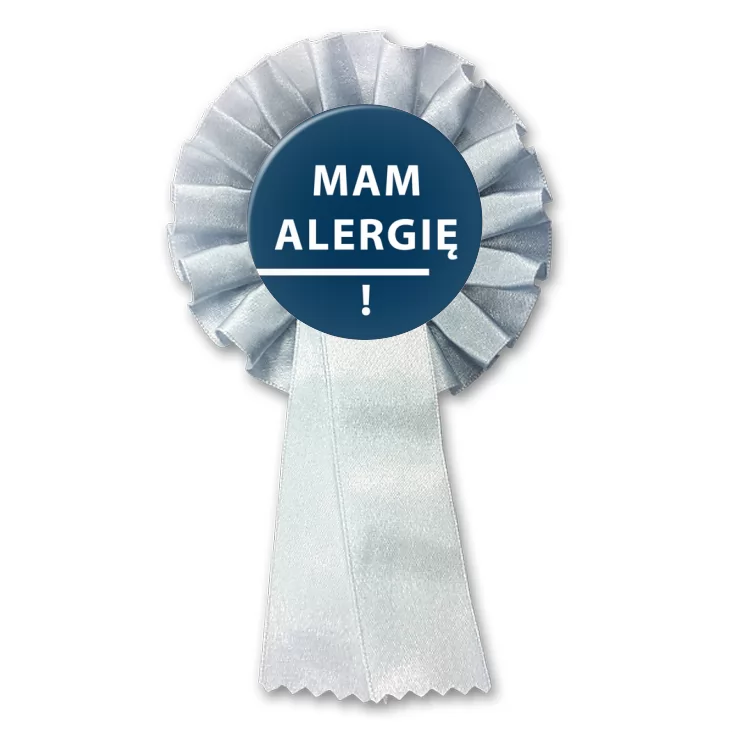 przypinka kotylion Mam alergię