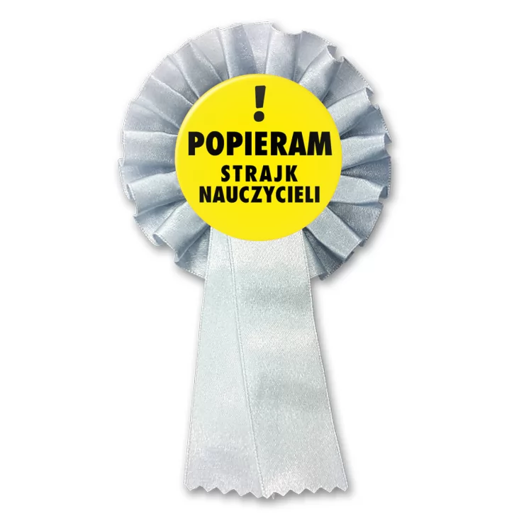 przypinka kotylion Popieram protest