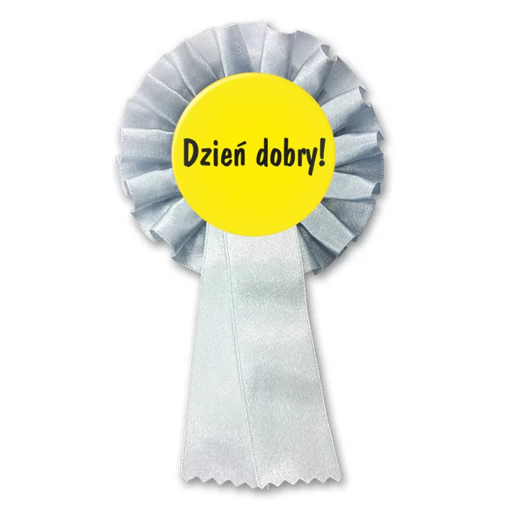 przypinka kotylion Dzień dobry