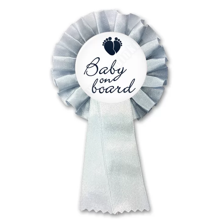 przypinka kotylion Baby on board - stopki