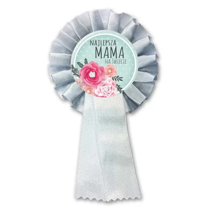 przypinka kotylion Dzień mamy Najlepsza mama na świecie