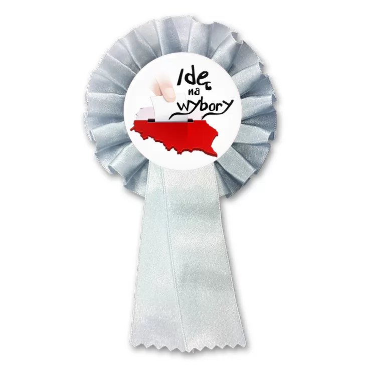 przypinka kotylion Glosuję Idę na wybory