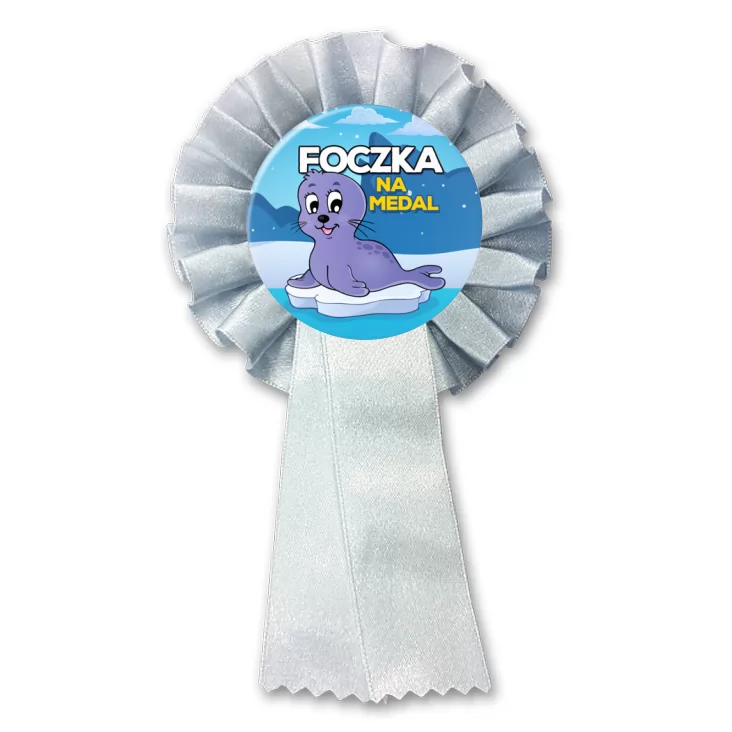 przypinka kotylion Foczka na medal
