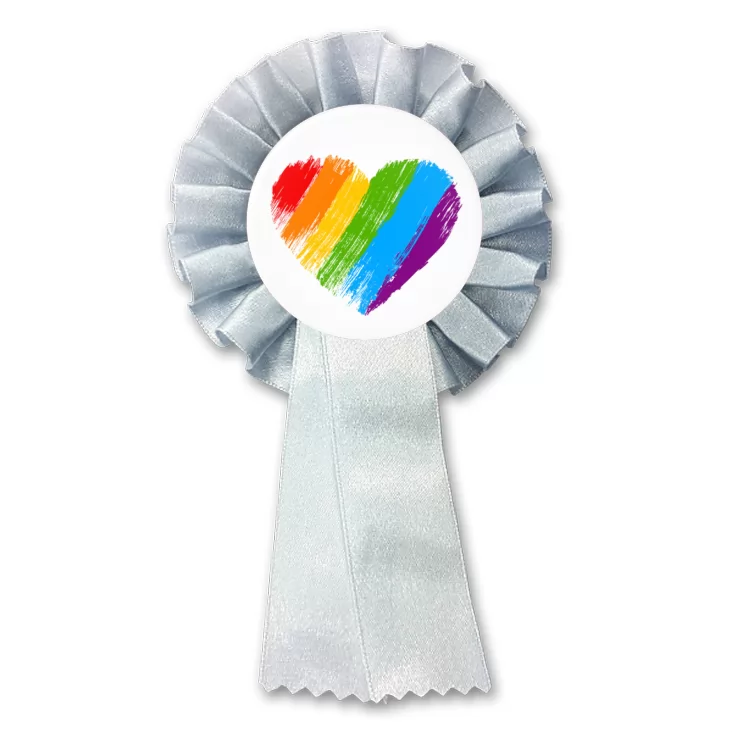 przypinka kotylion LGBT serce