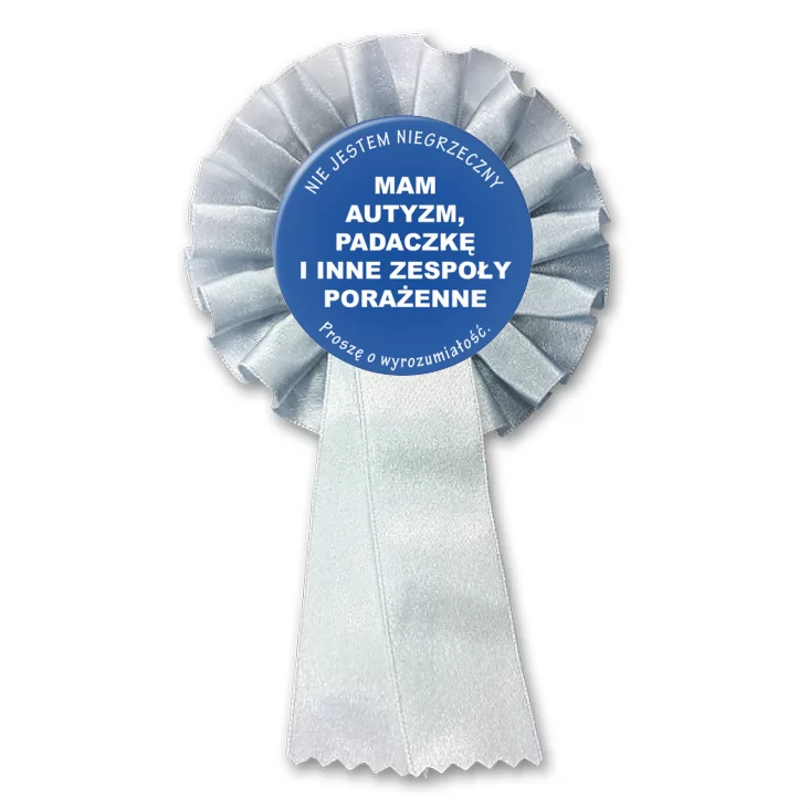 przypinka kotylion Mam autyzm i padaczkę