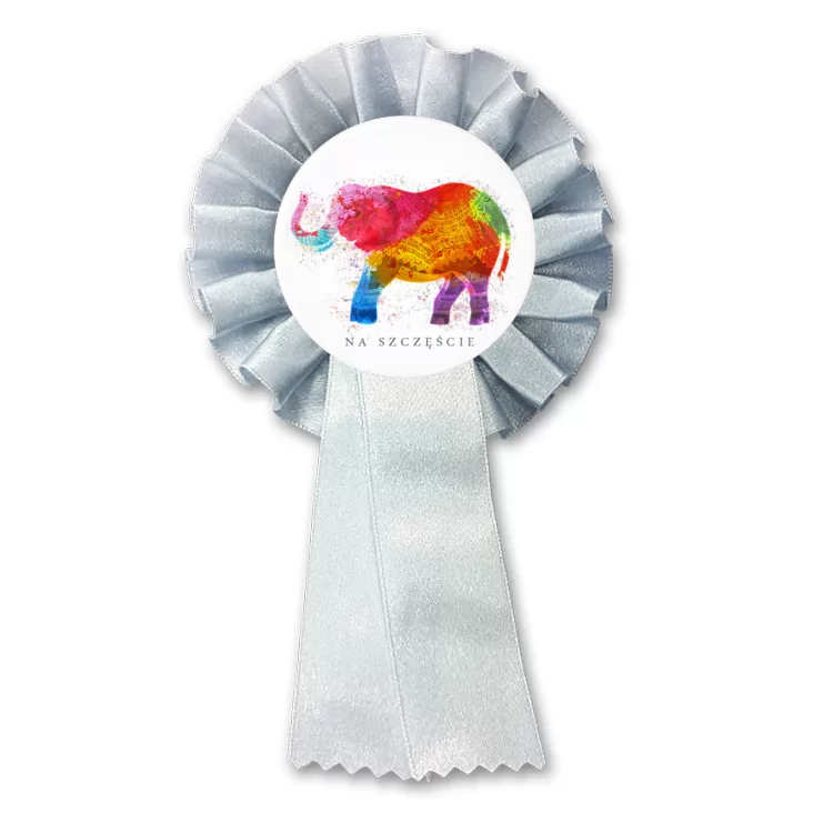 przypinka kotylion Słonik na szczęście