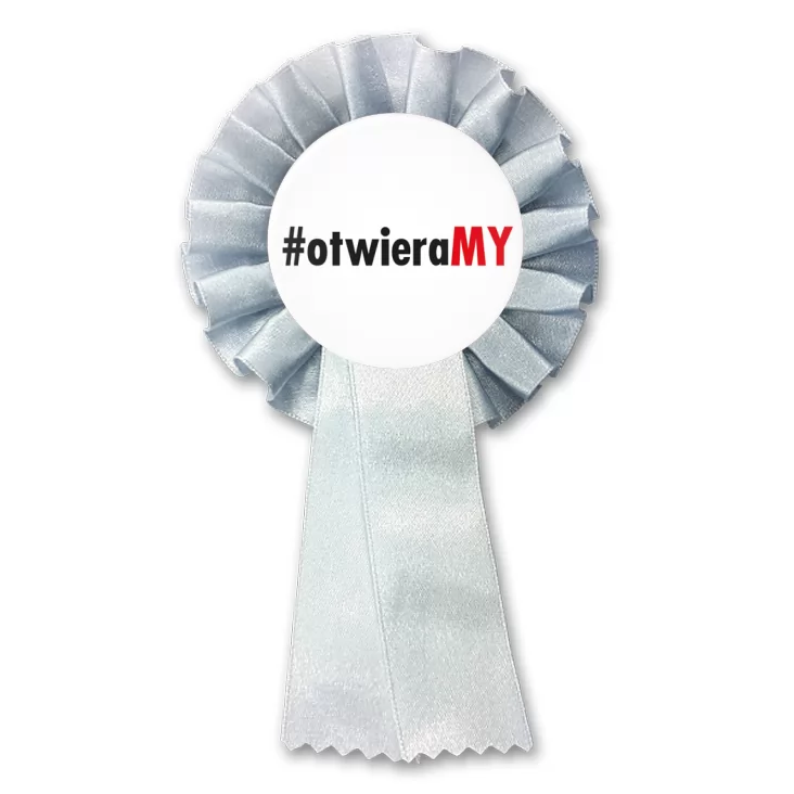 przypinka kotylion Ogólnopolska akcja Polaków #otwieraMY