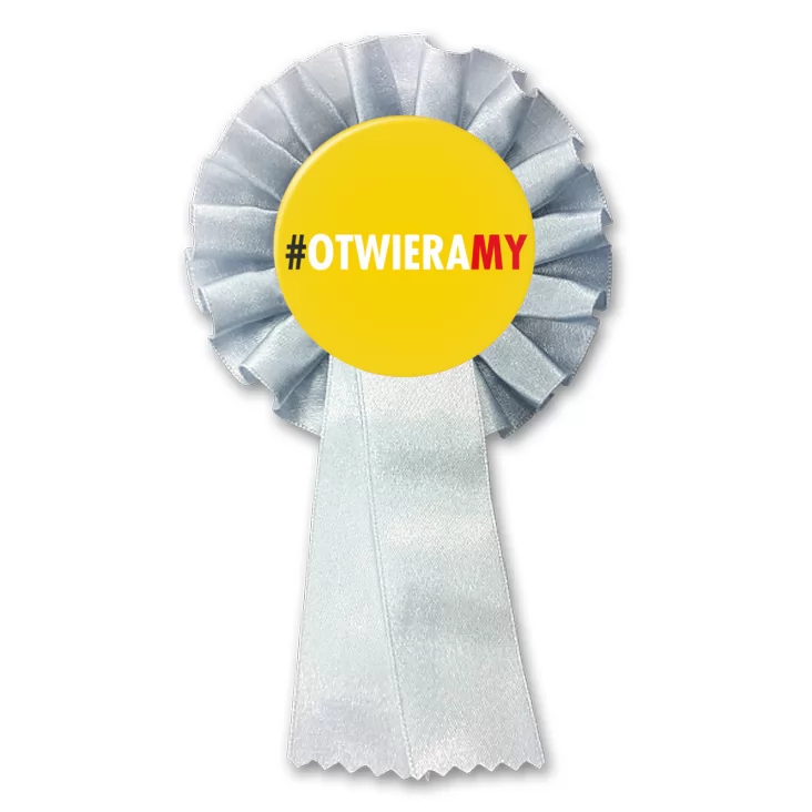 przypinka kotylion Otwieramy