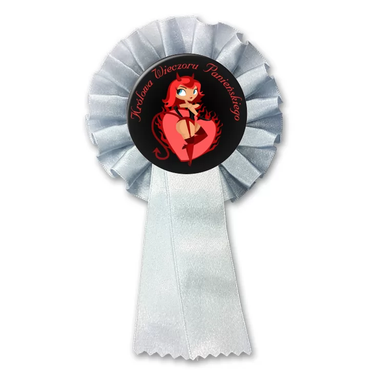 przypinka kotylion Królowa Wieczoru Panieńskiego