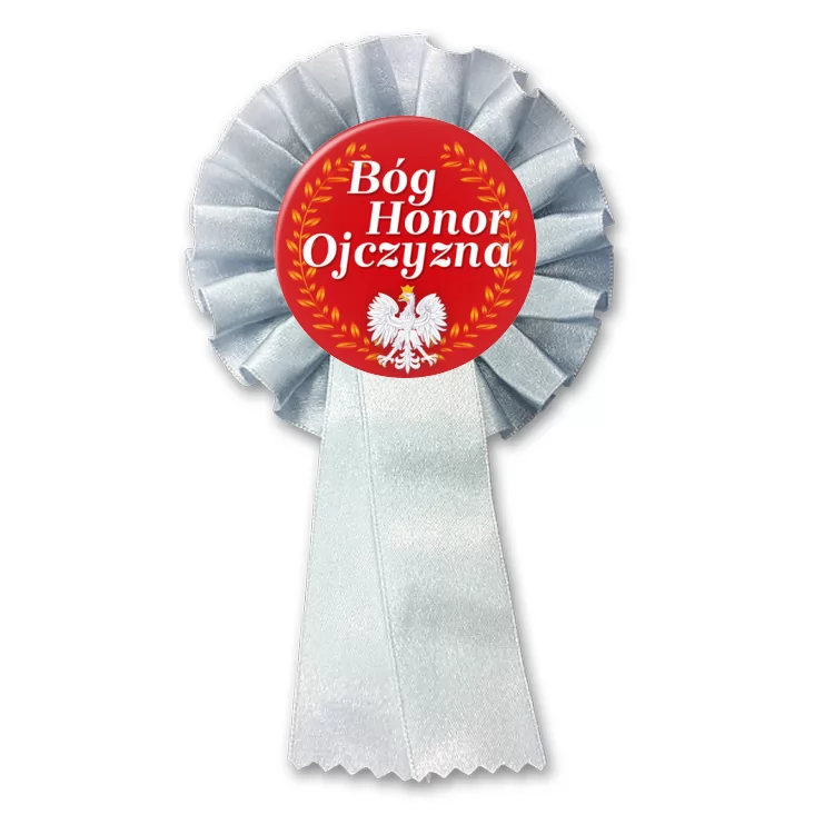 przypinka kotylion Bóg Honor Ojczyzna