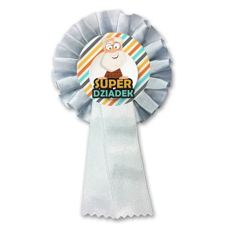 przypinka kotylion Dzień Dziadka - Super Dziadek