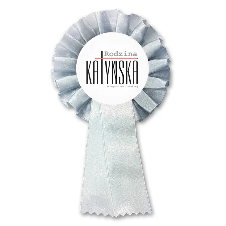przypinka kotylion Rodzina Katyńska logo