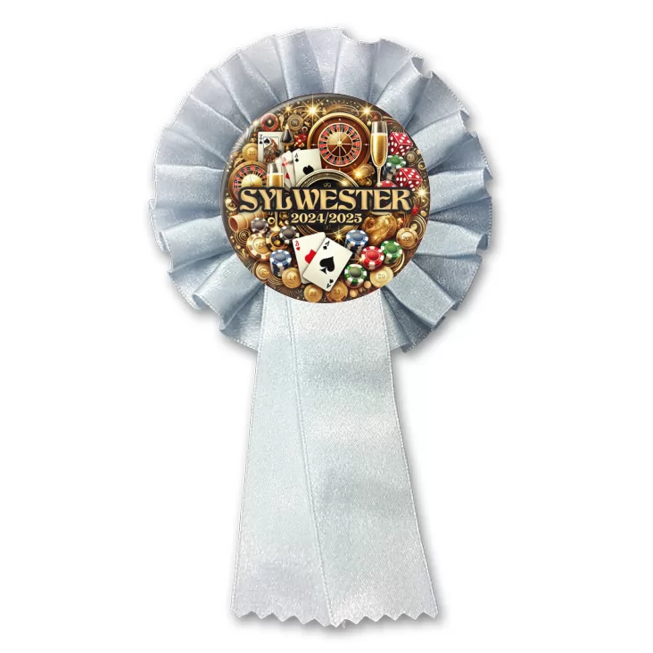 przypinka kotylion Sylwester w stylu Las Vegas