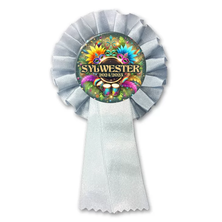 przypinka kotylion Sylwester w stylu karnawału Rio