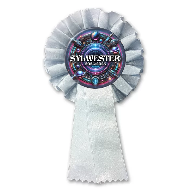 przypinka kotylion Sylwester w stylu science-fiction