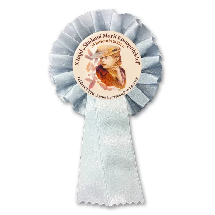 przypinka kotylion X Rajd Śladami Marii Konopnickiej