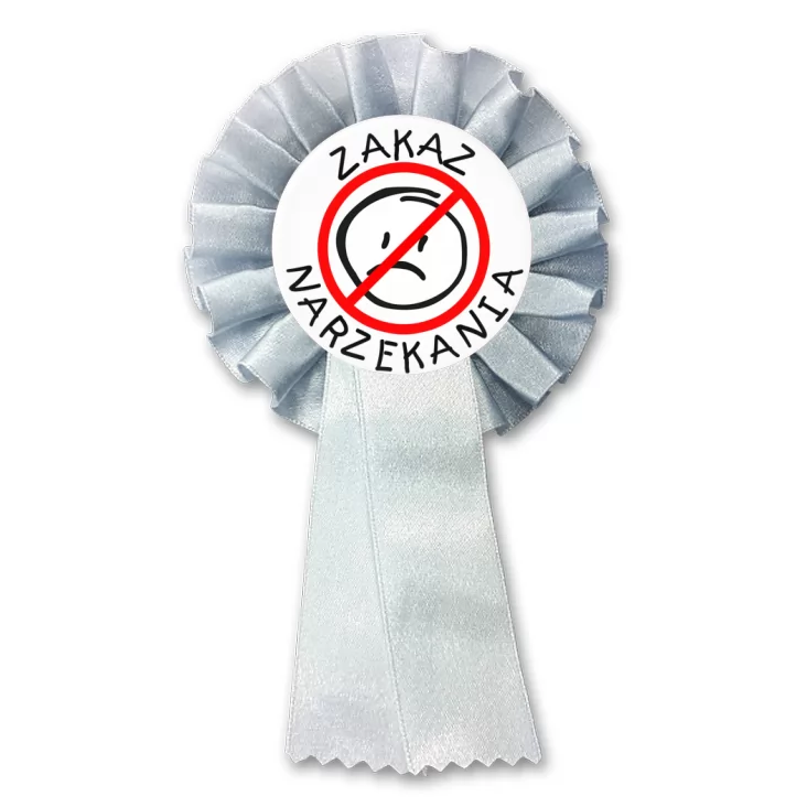 przypinka kotylion Zakaz narzekania