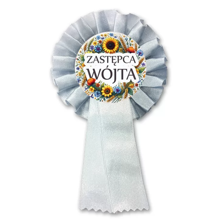 przypinka kotylion Zastępca wójta polskie kwiaty polne